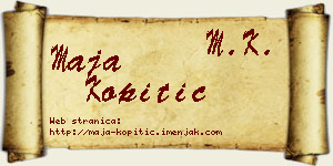 Maja Kopitić vizit kartica